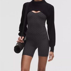 lululemon athletica Black Textured Romper